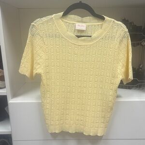 NWOT Yellow Knit Short-Sleeve  Top